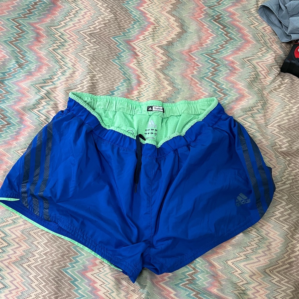 Womens Adidas Supernova Running Shorts Blue